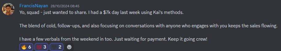 FrancisNayan - $7K day using Kai's methods