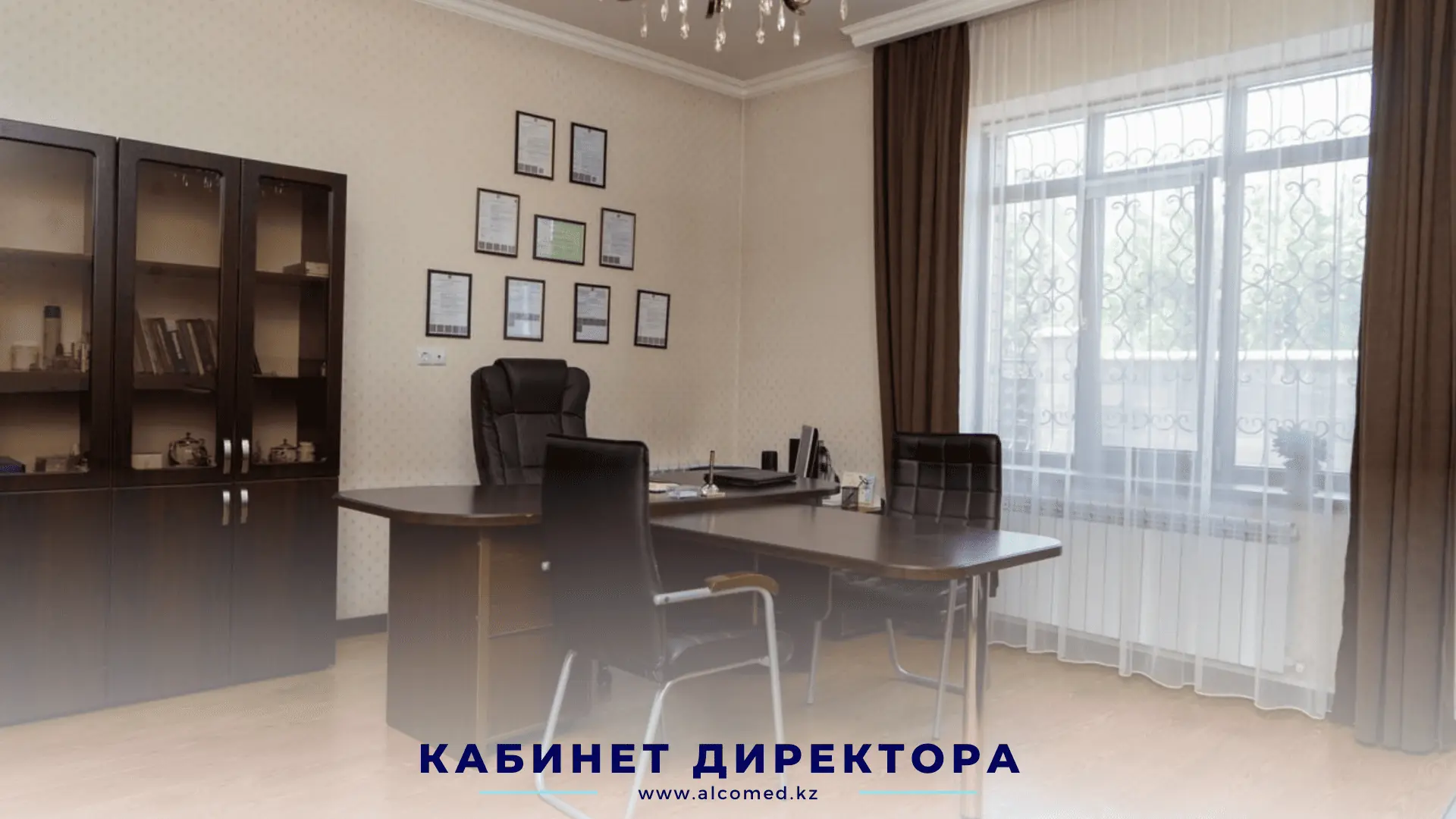 Двухместная палата Alcomed — люстра, 2 кровати