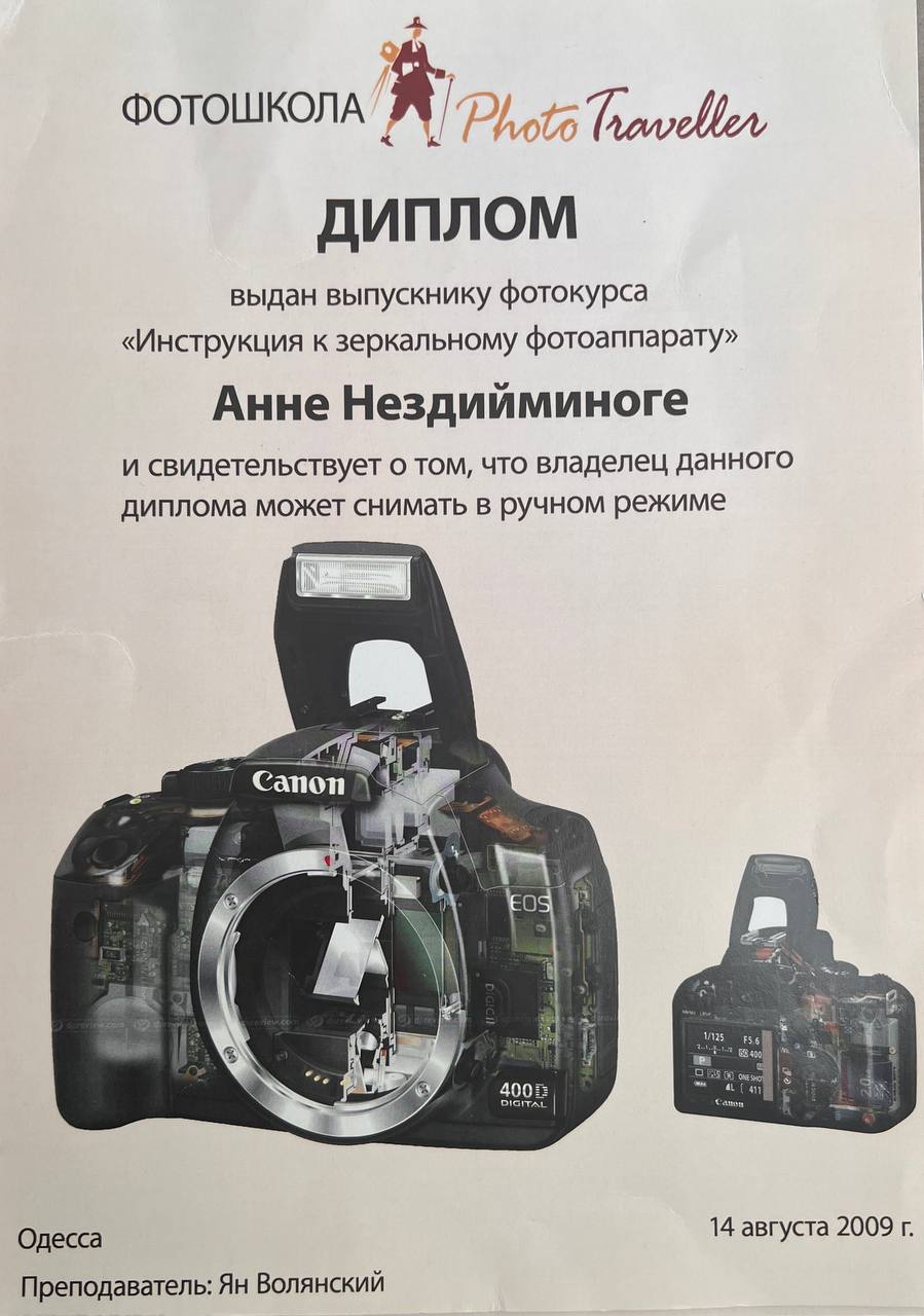 Інструкція до дзеркального фотоапарату