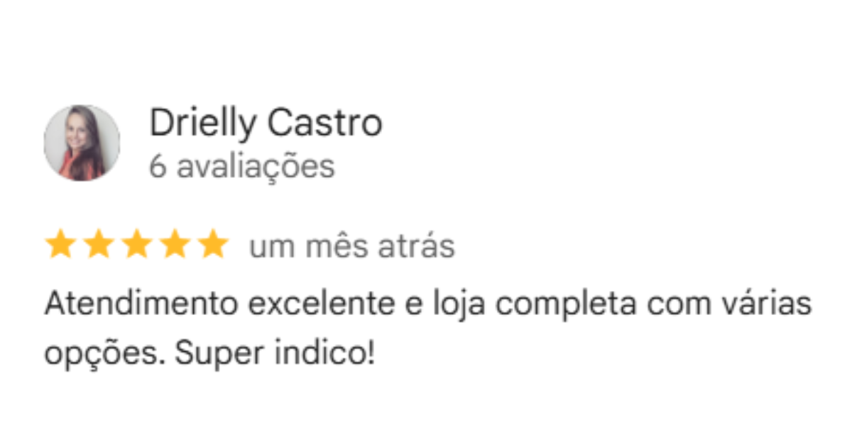 Avaliação de Drielly Castro sobre a Rei das Portas