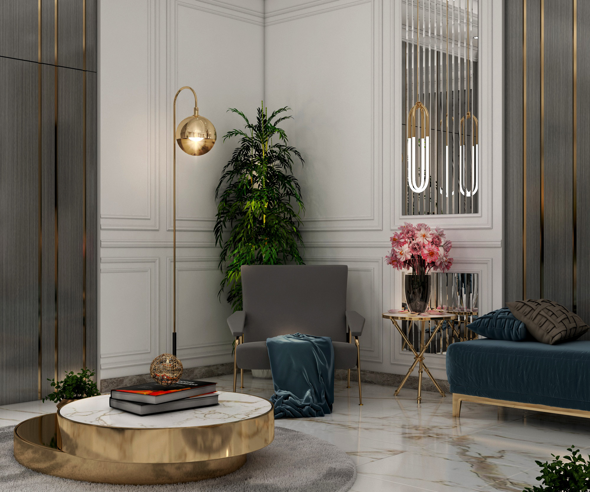 Golden Corner — Living Room | Innovation Interior Design