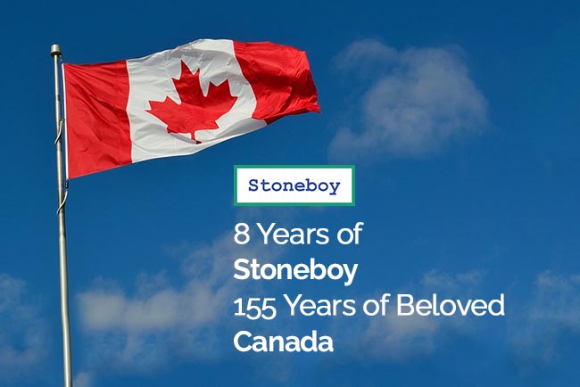 08 years of Stoneboy, 155 years of beloved Canada