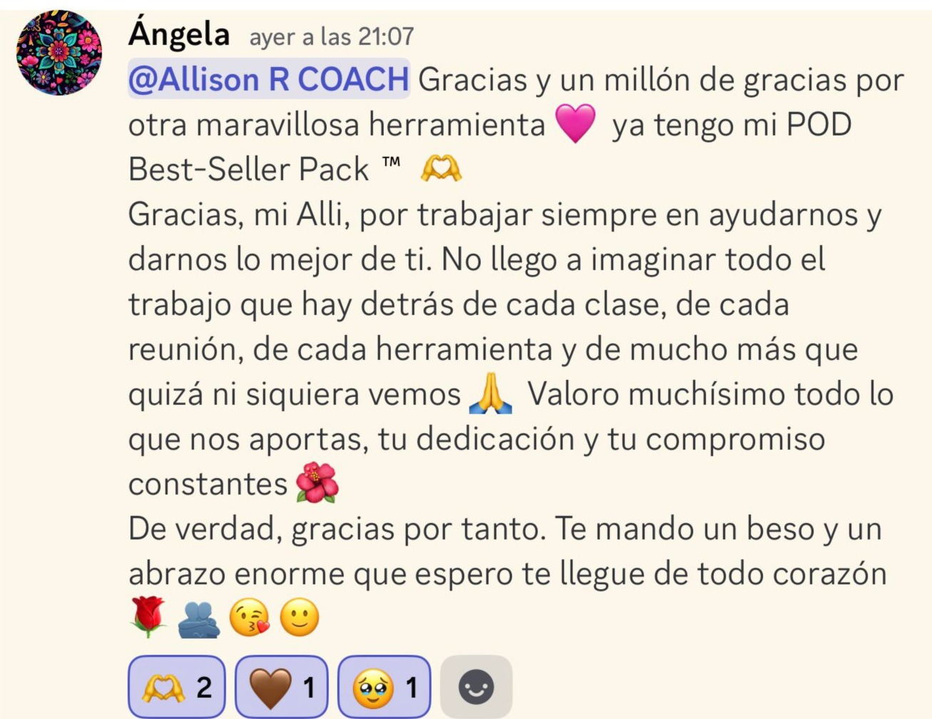 Testimonio de Angela - herramienta maravillosa