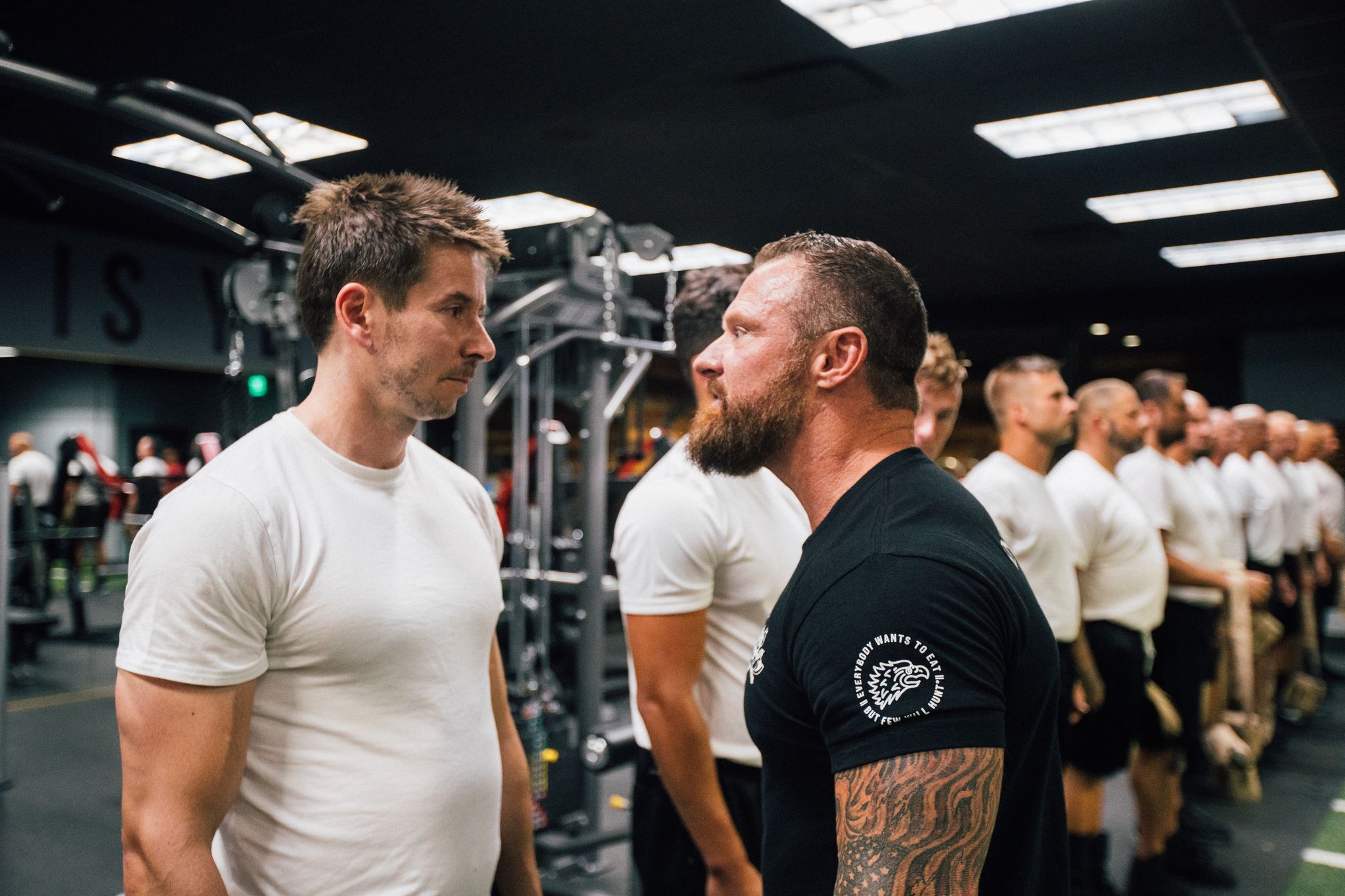 Intense gym training