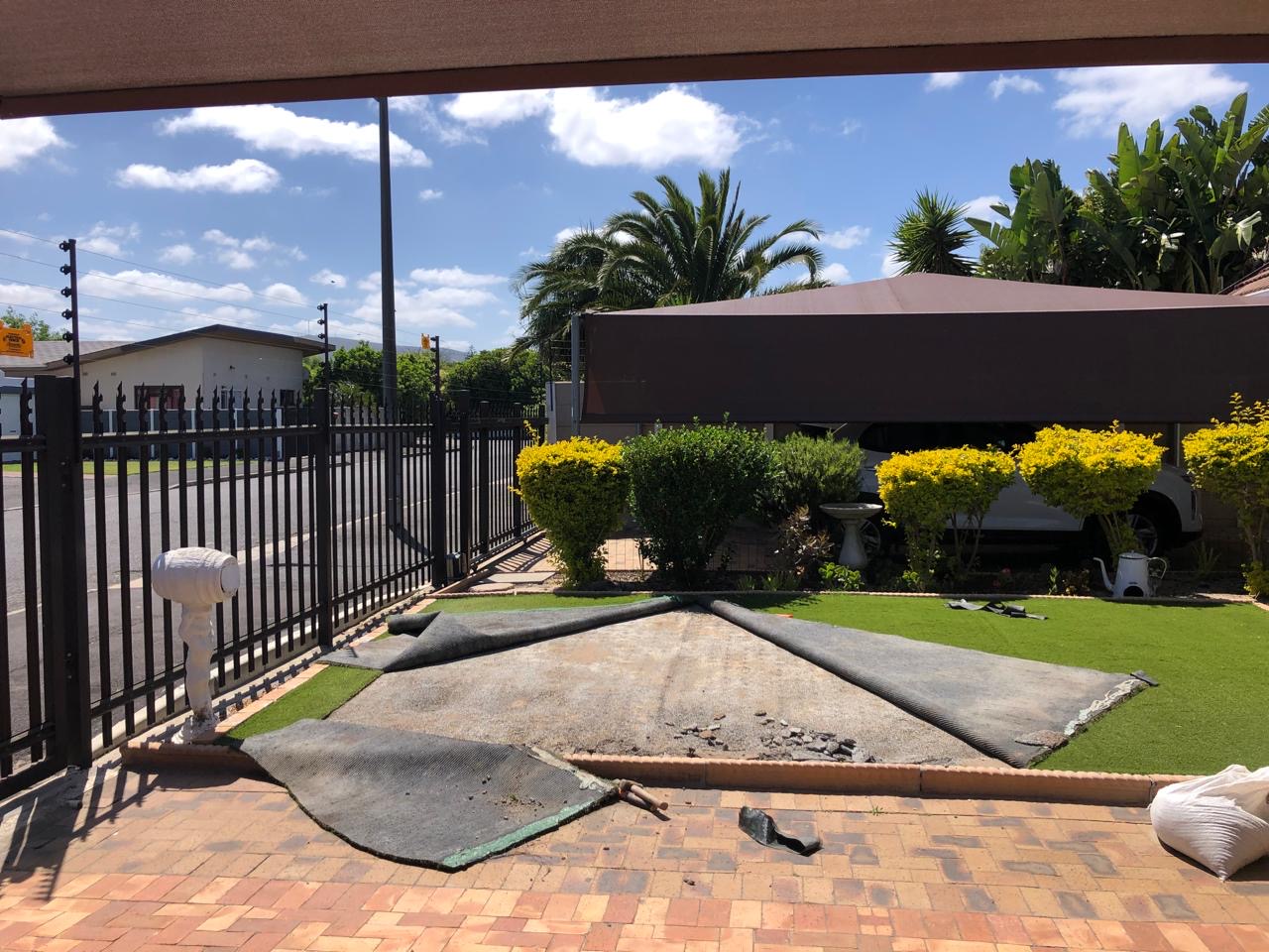 Garden Turf Repair before