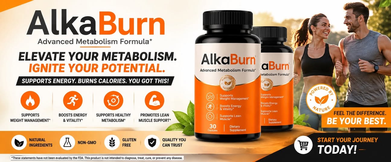 AlkaBurn bottle on a glowing pedestal