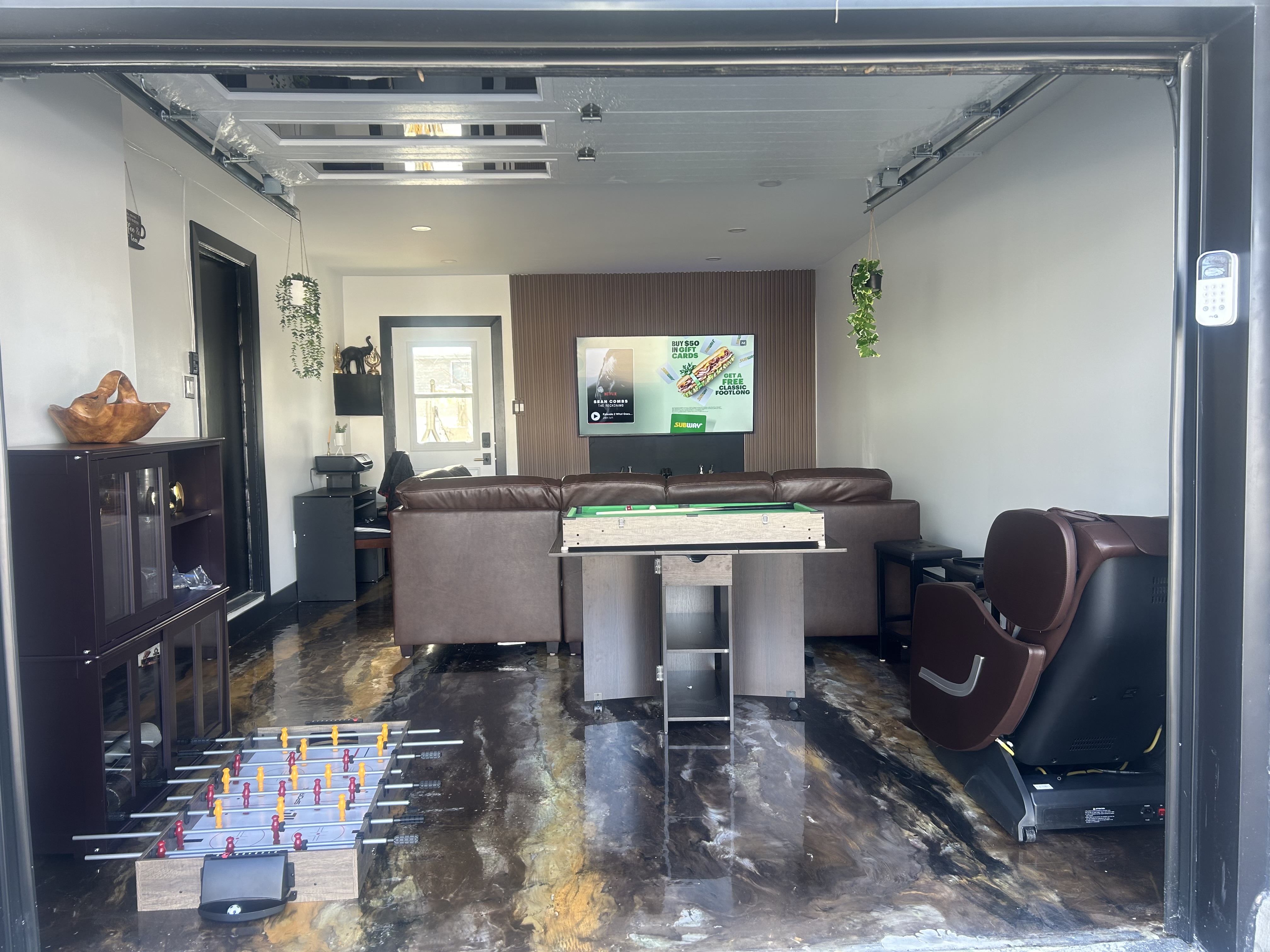 Full room renovation with epoxy floors