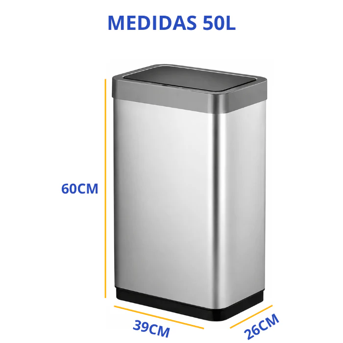 Medidas da versão 50 litros: 60 cm de altura, 39 cm de largura e 26 cm de profundidade