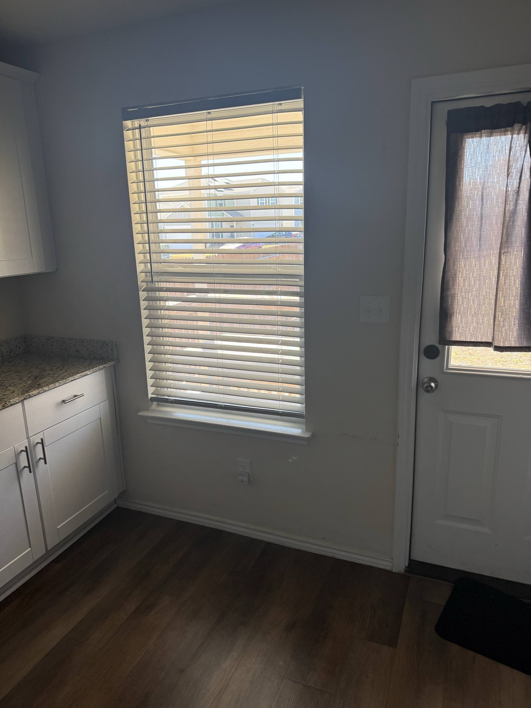 Kitchen window blinds installation