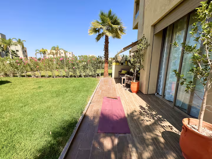 Apartment complex exterior and entrance