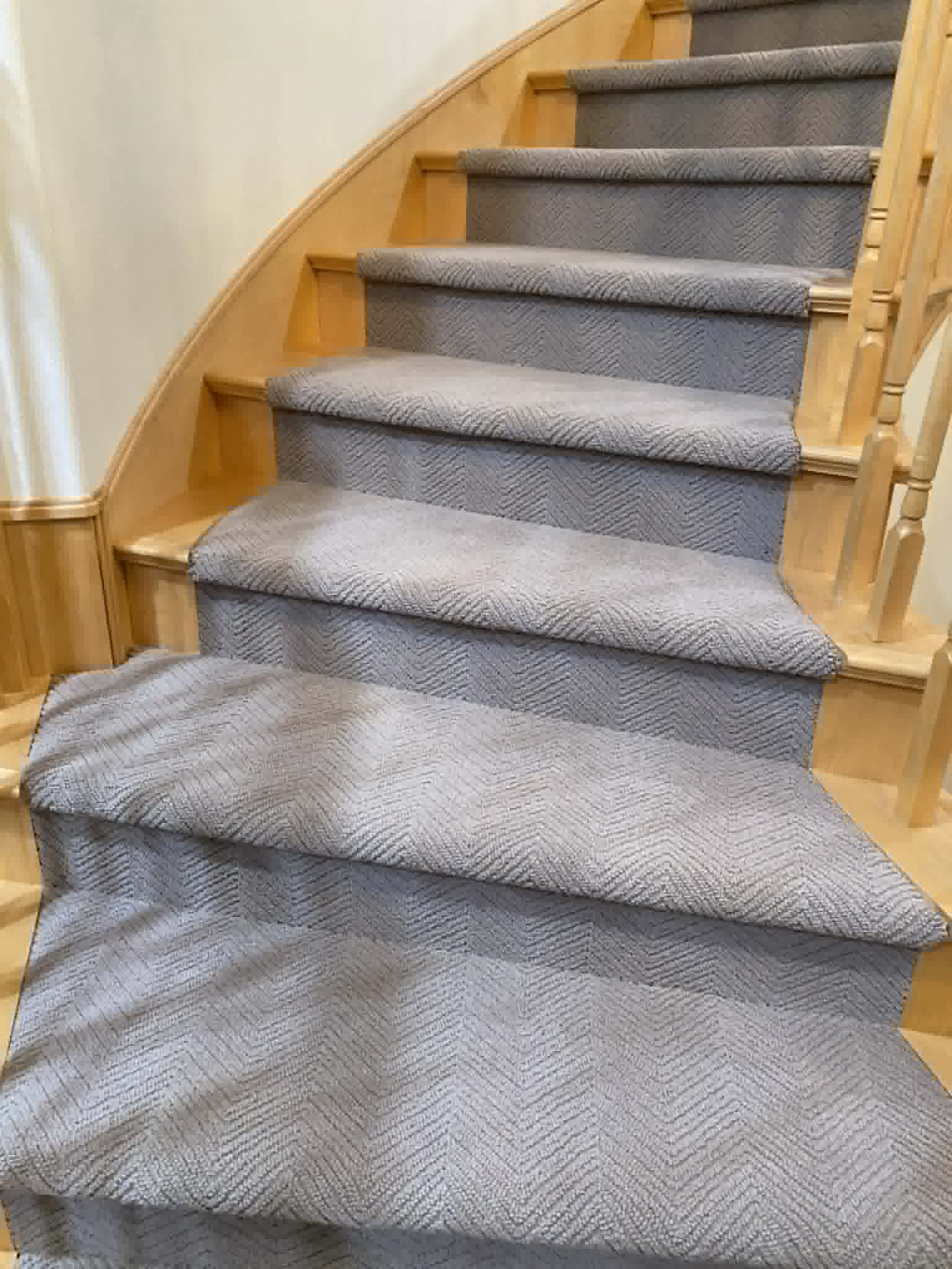 Stairs flooring installation by HP Carpets