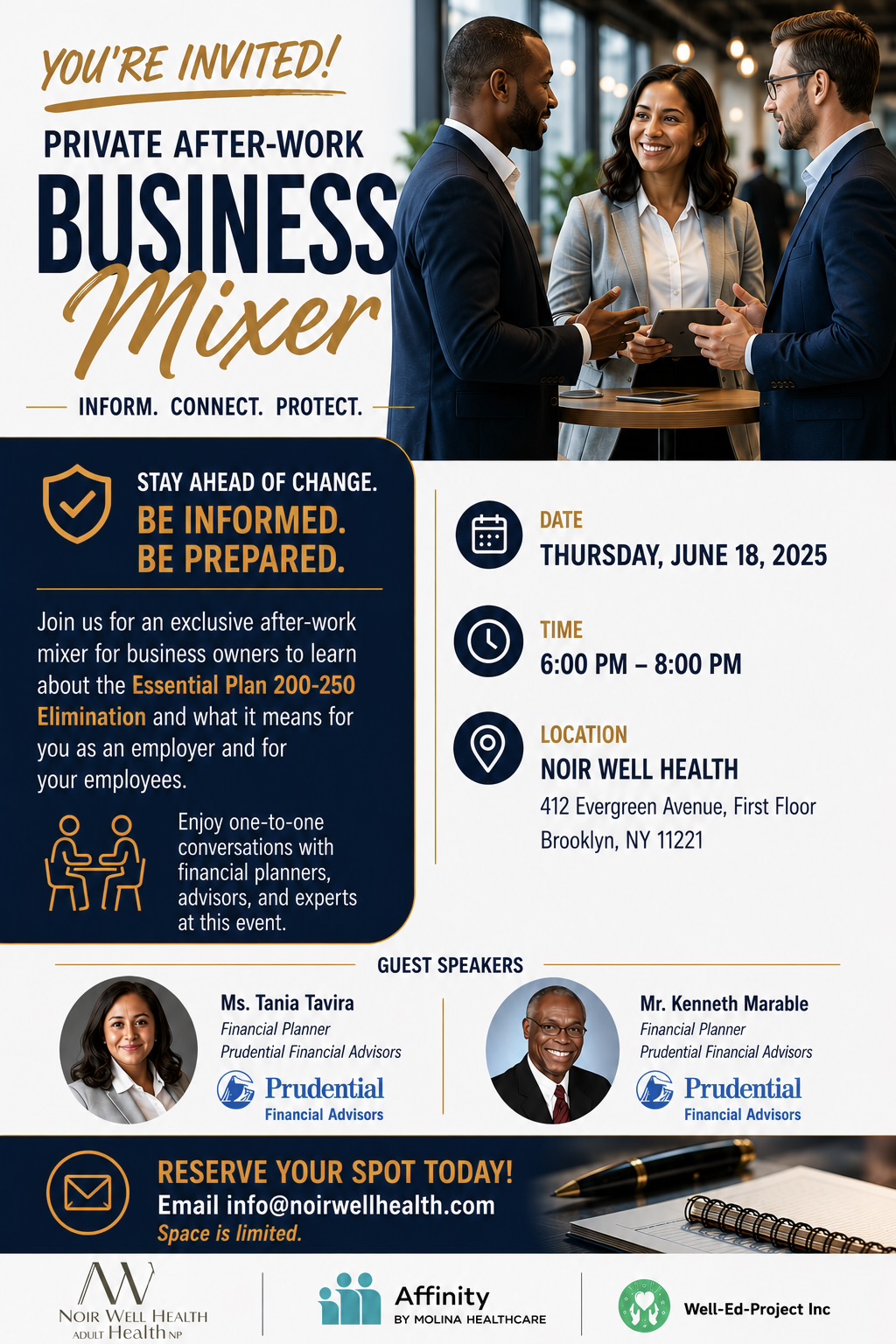 Private After-Work Business Mixer - Event Flyer