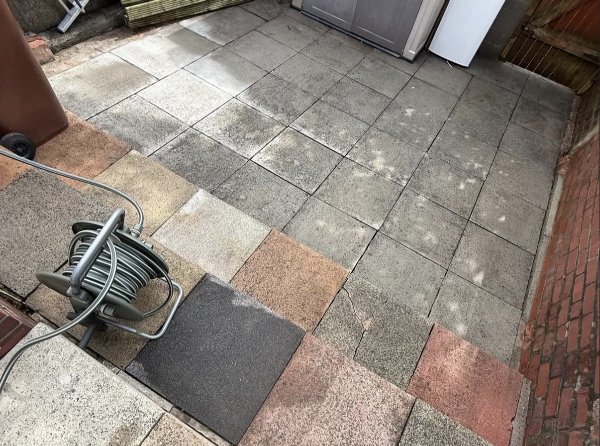 Clean Patio After Pressure Washing