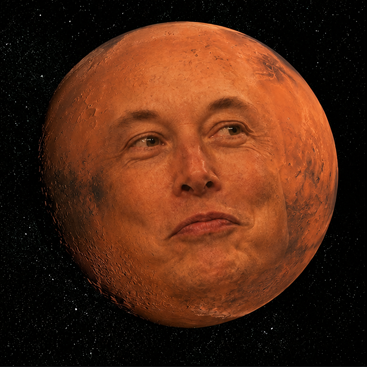 Mars Musk - the planet with a face