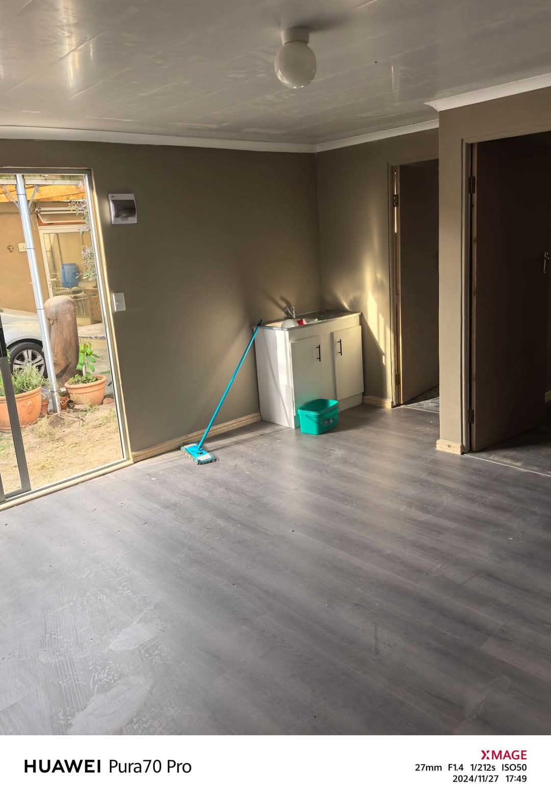 Interior renovation with flooring
