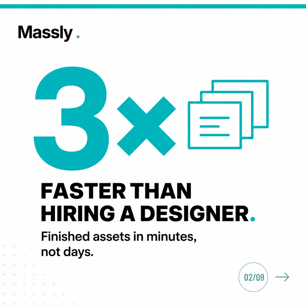 Slide 2: 3x Faster Than Hiring a Designer
