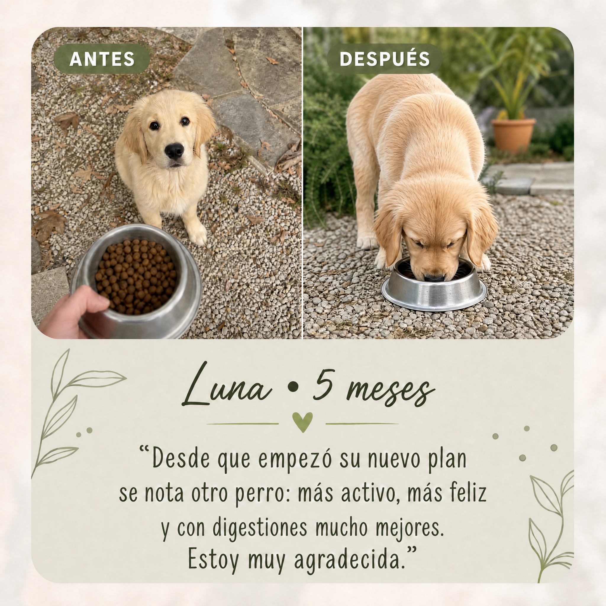 Luna, testimonio de una alimentación saludable