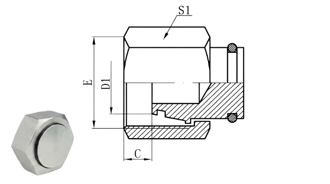 9D - Metric Female 24° H.T. Plug