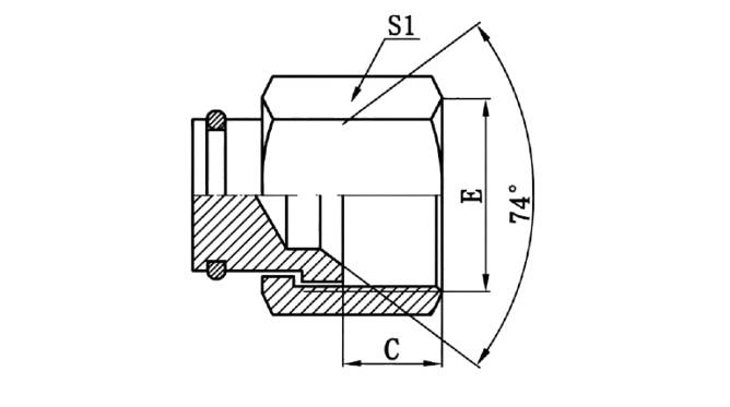 9J - JIC Female 74°Seat Plug