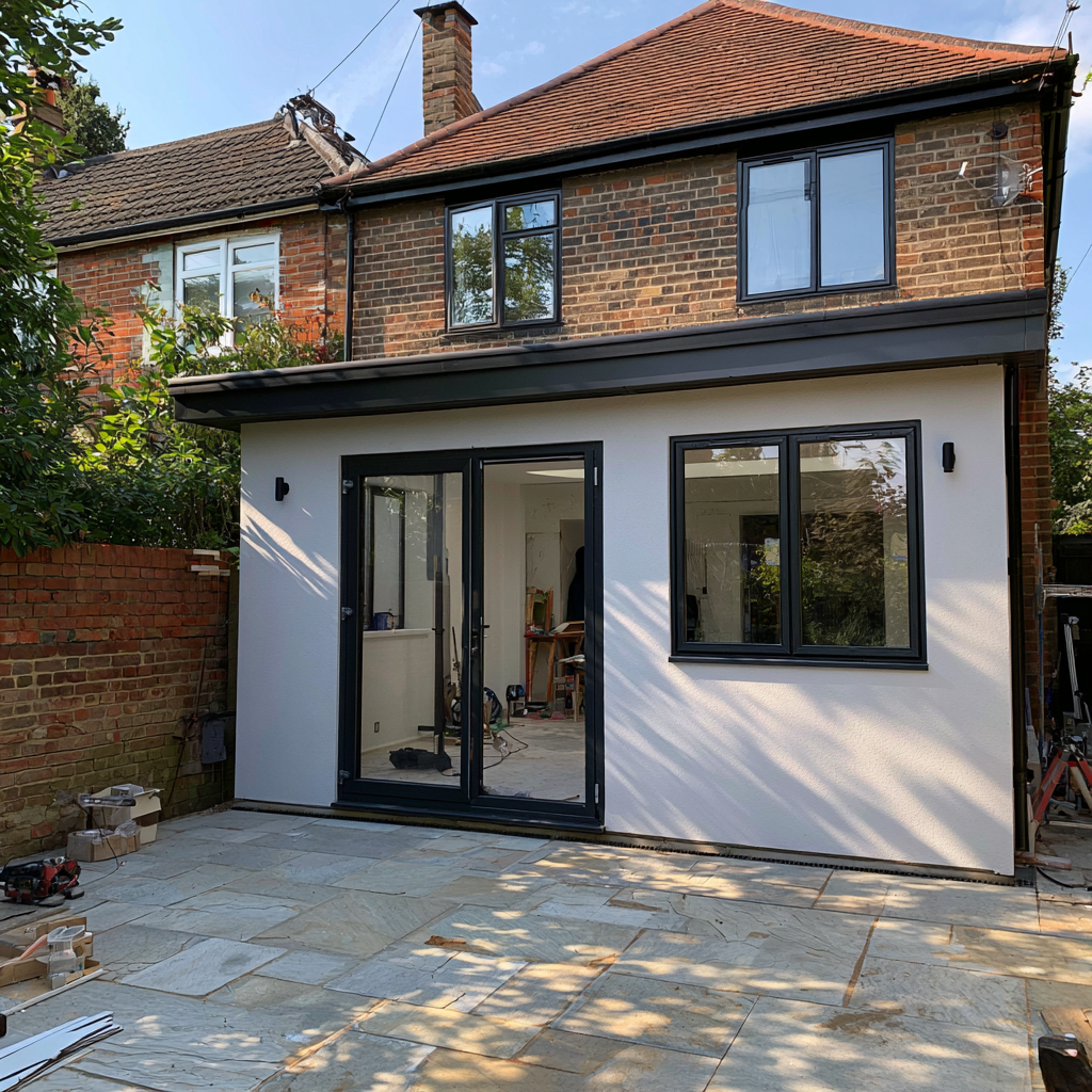 Small rendered ground-floor extension in Borehamwood