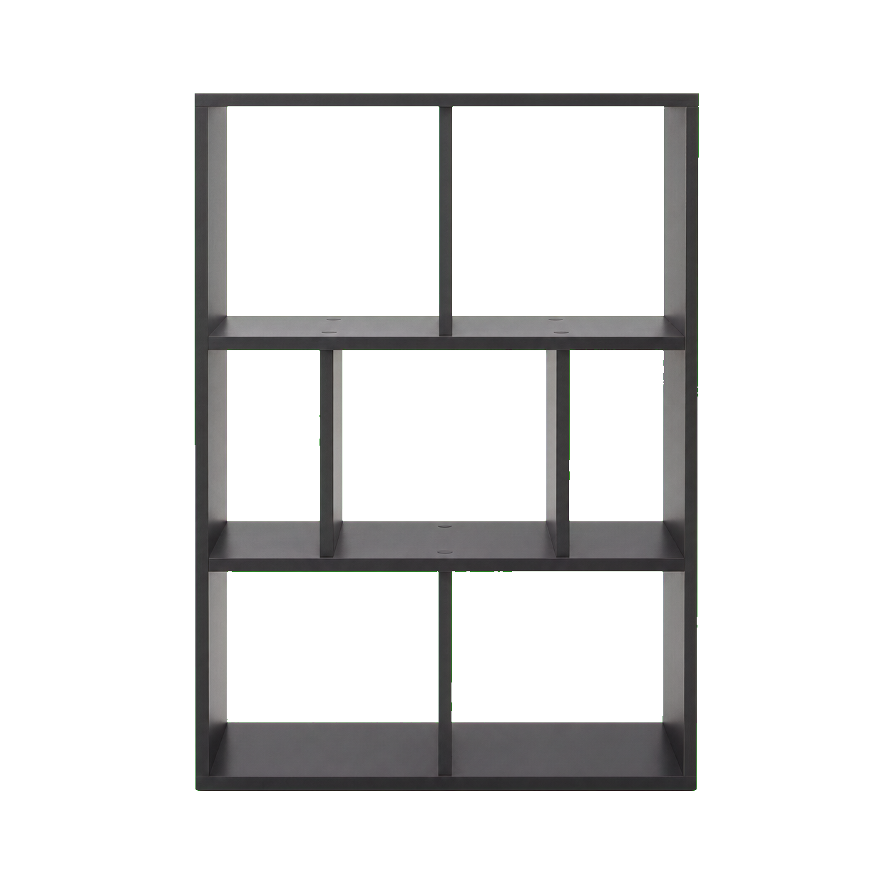 Чёрный стеллаж 2×3 куба