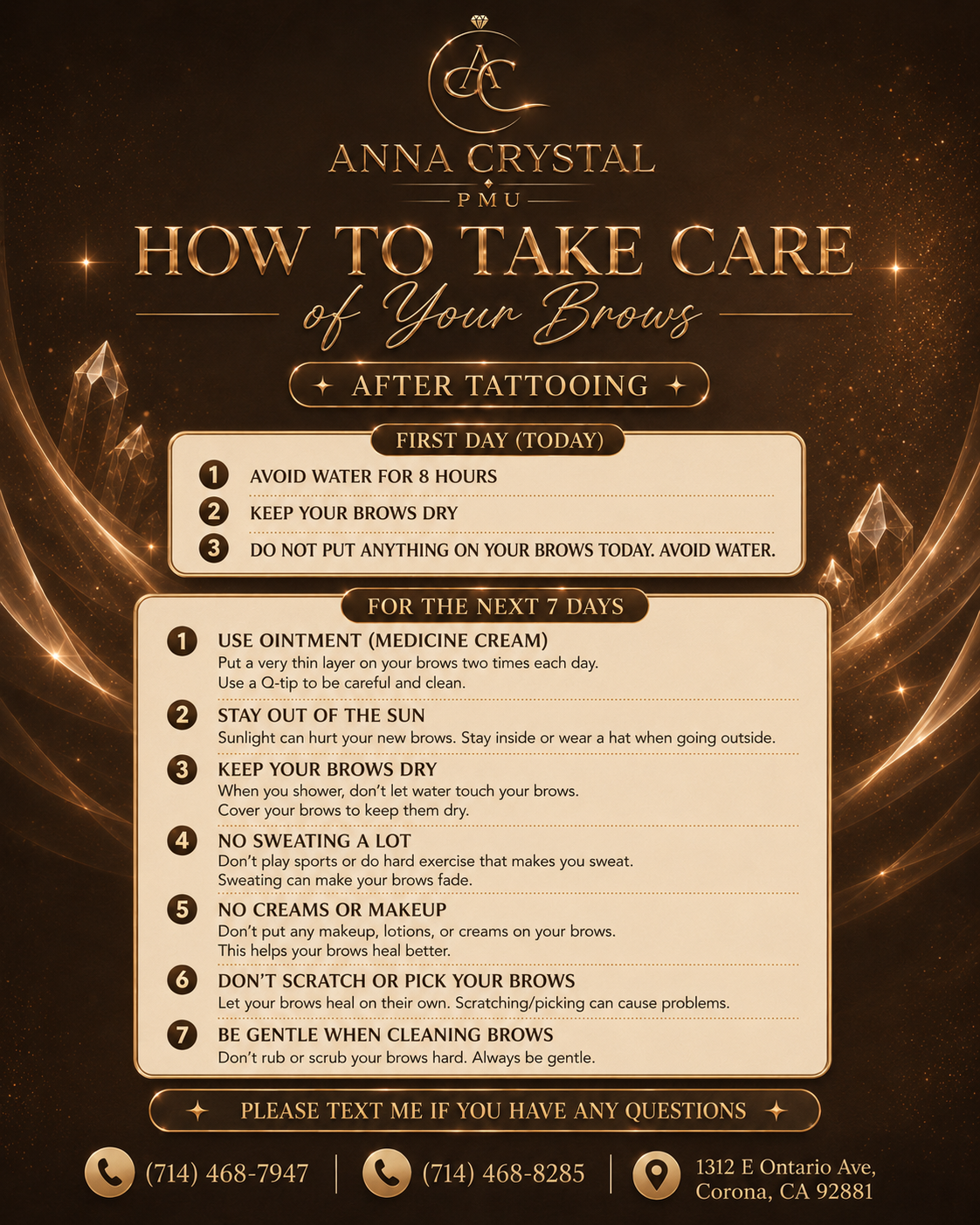 Aftercare Instructions