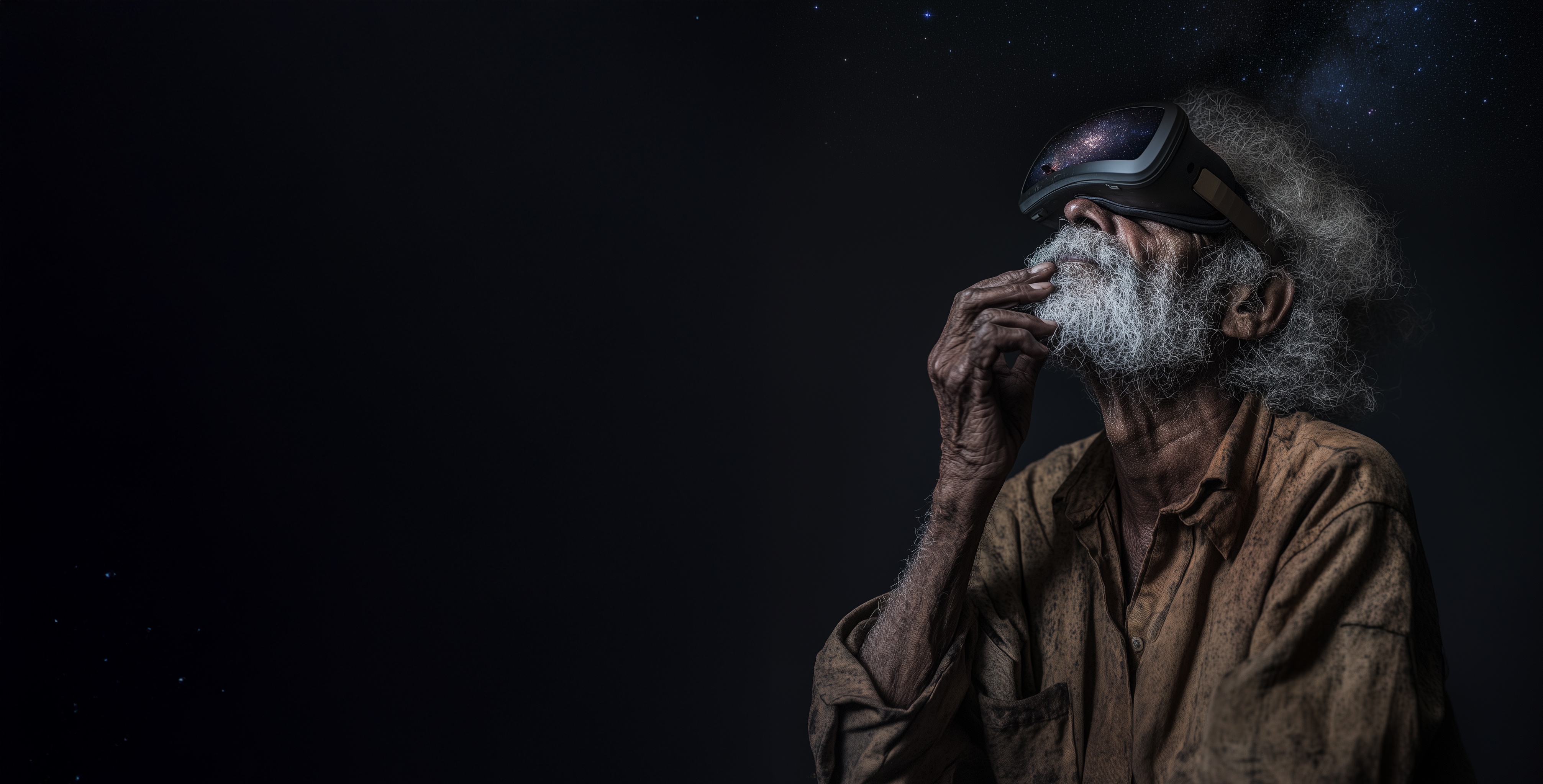 Aboriginal Elder with VR Headset