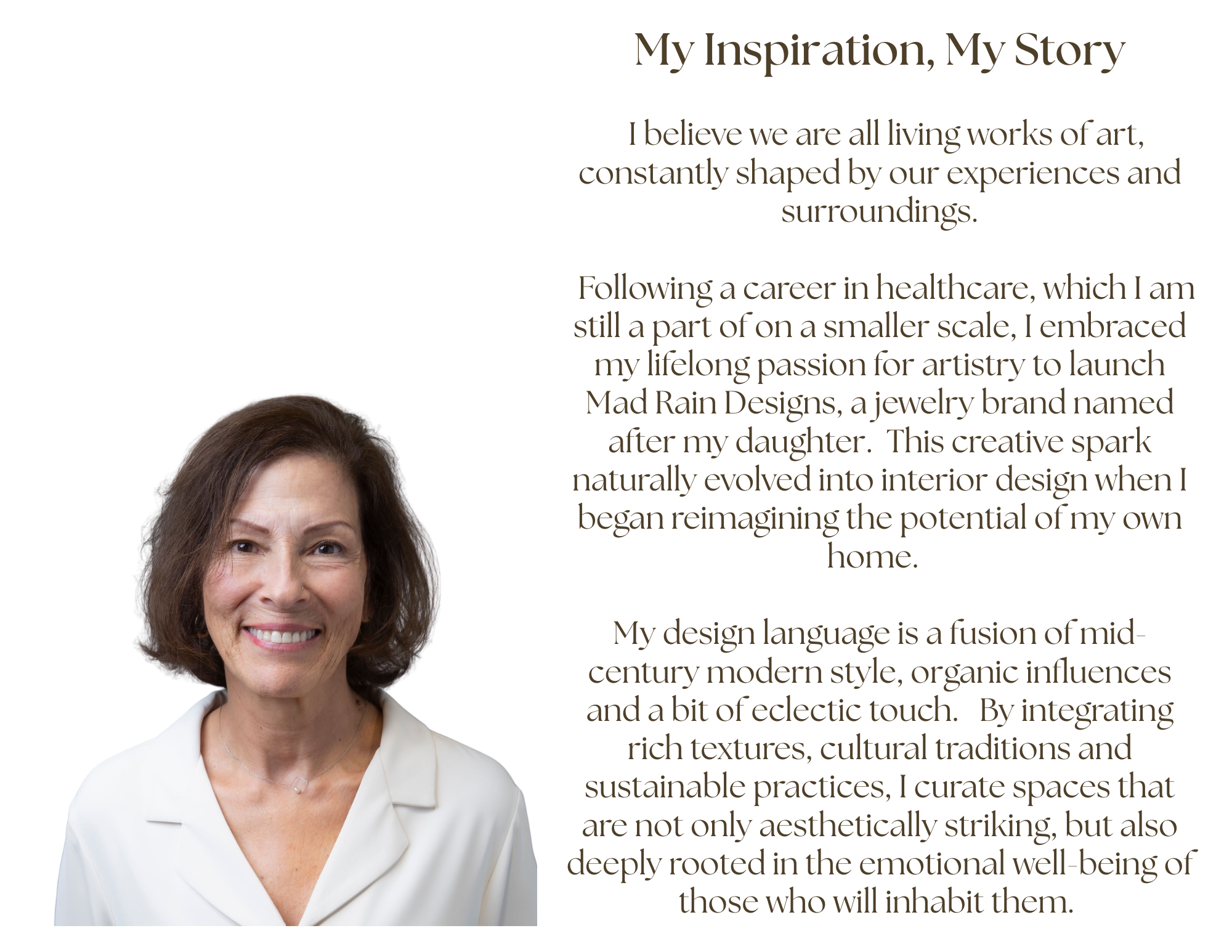 My Inspiration, My Story - Designer Biography