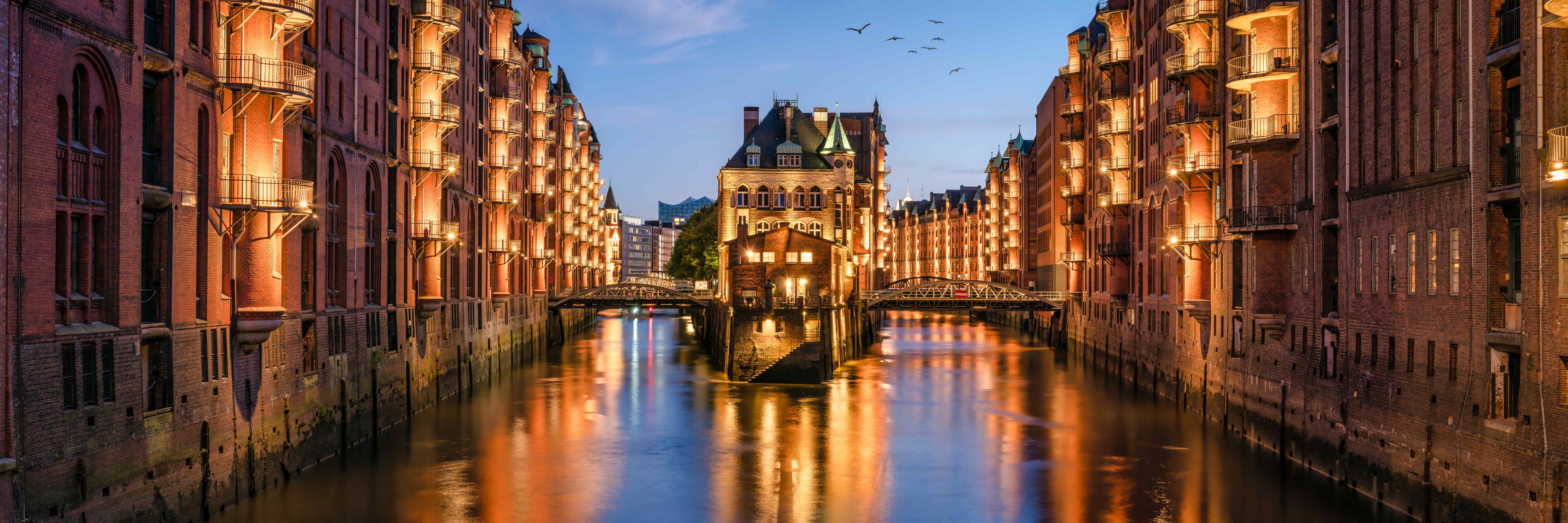 Hamburg Speicherstadt bei Nacht