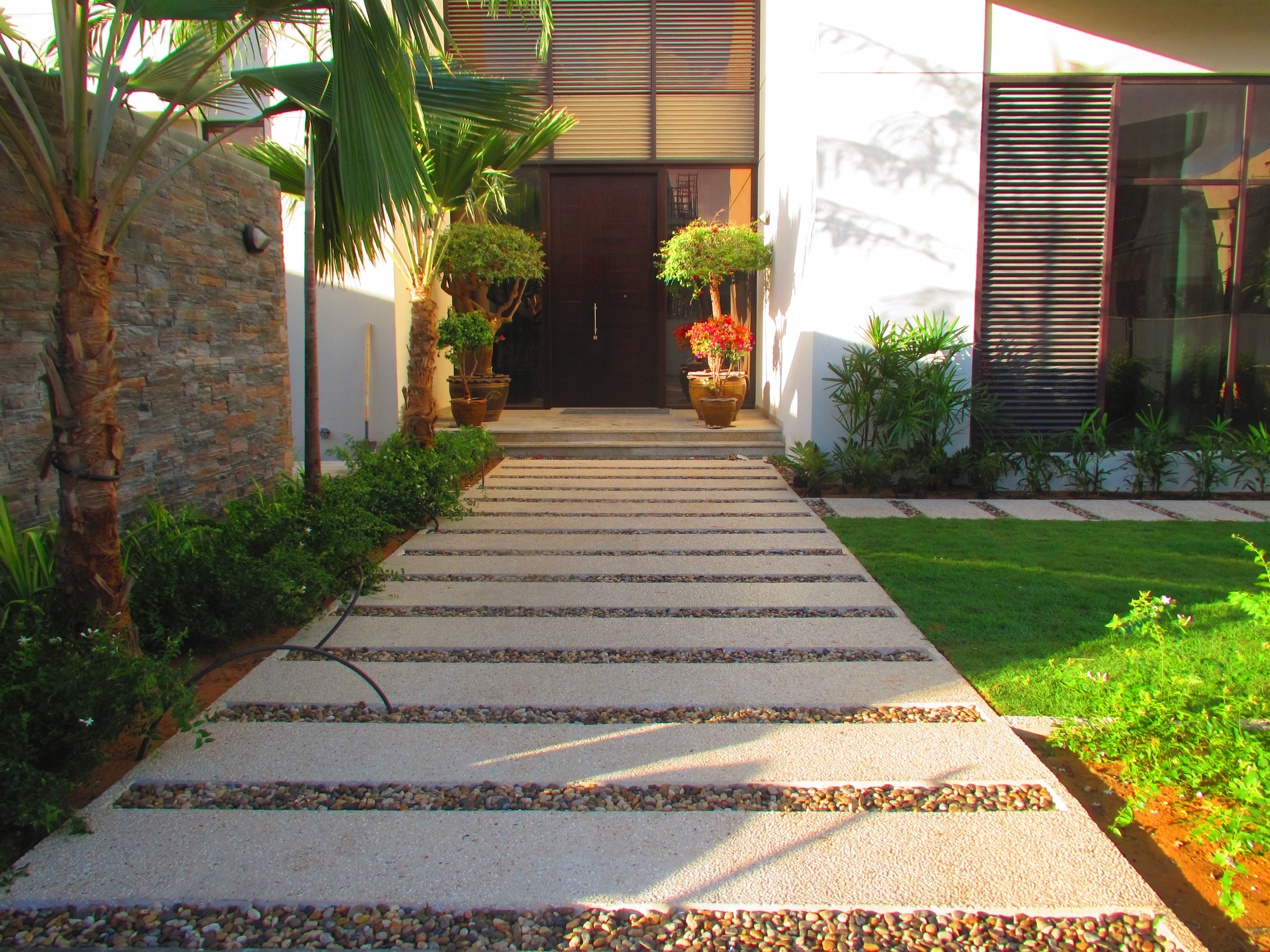 Completed garden after landscaping makeover