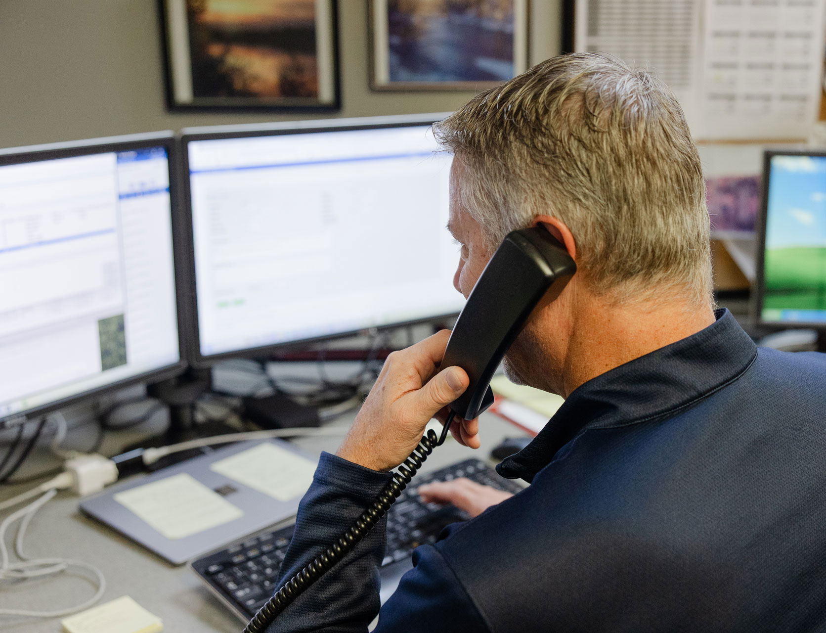 Specialist on phone helping customers