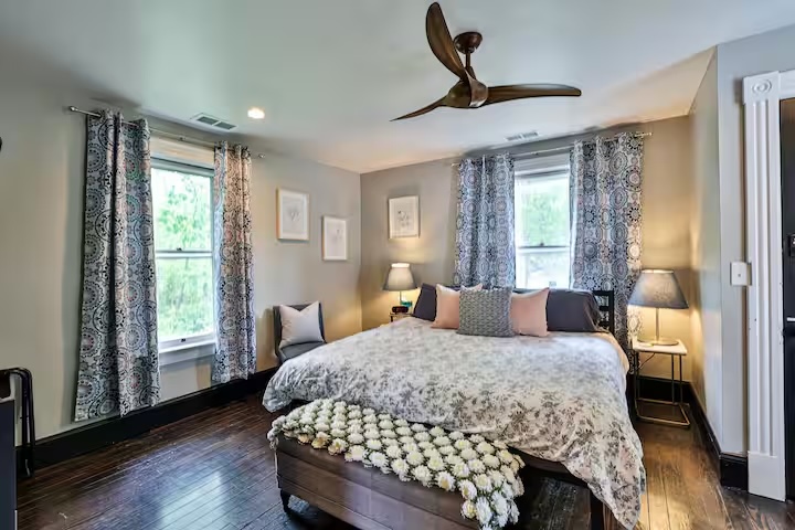 Bedroom with farm views