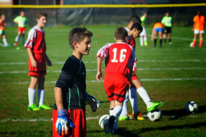 Young Alex as goalkeeper