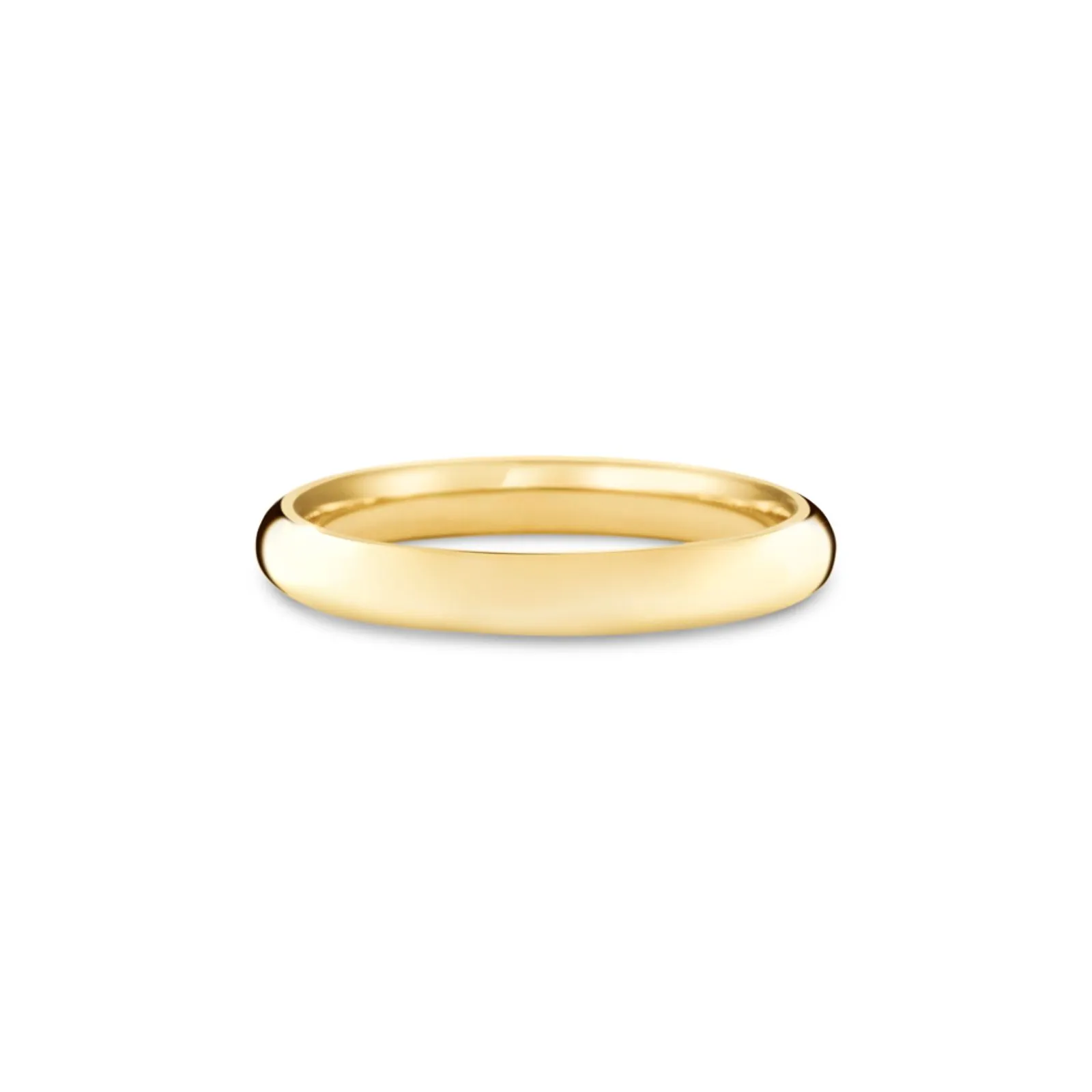 Aliança Bold Ouro Amarelo 18k 3mm - vista frontal