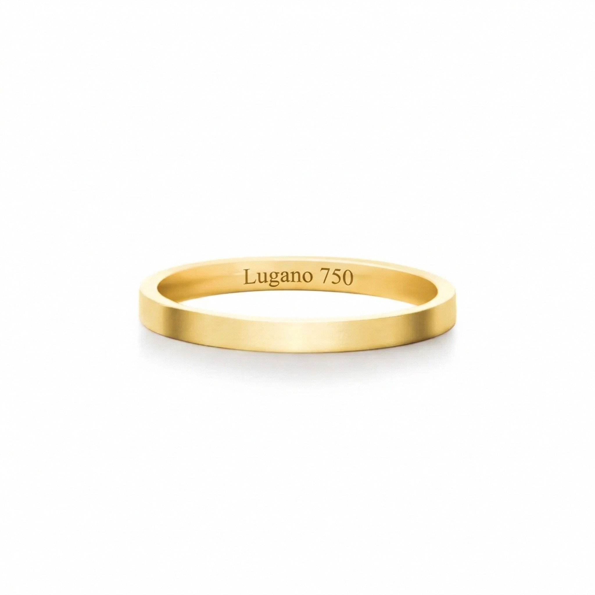 Aliança Honeymoon Ouro Amarelo 18k 2mm - vista frontal