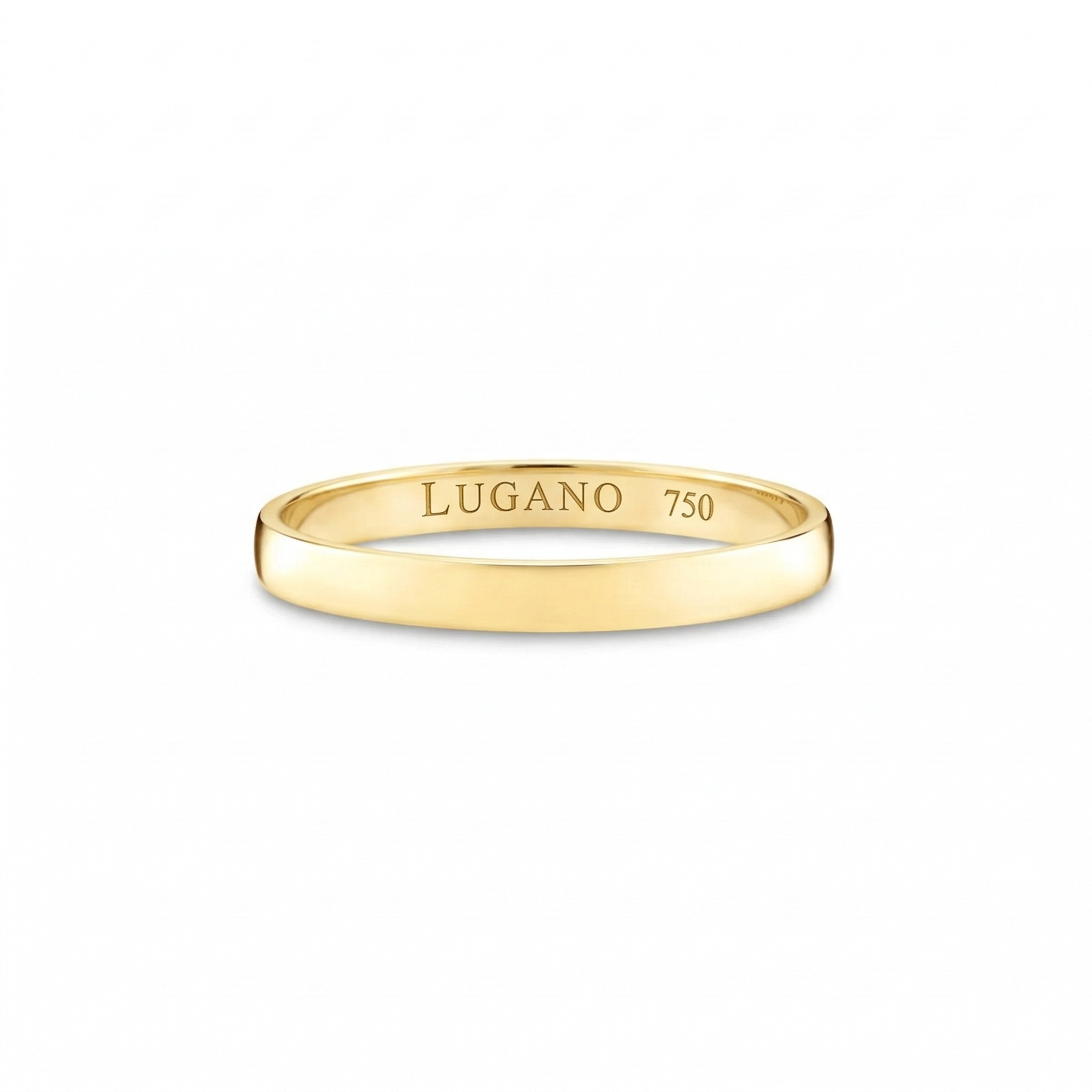 Aliança Moments Ouro Amarelo 18k 2mm - vista frontal