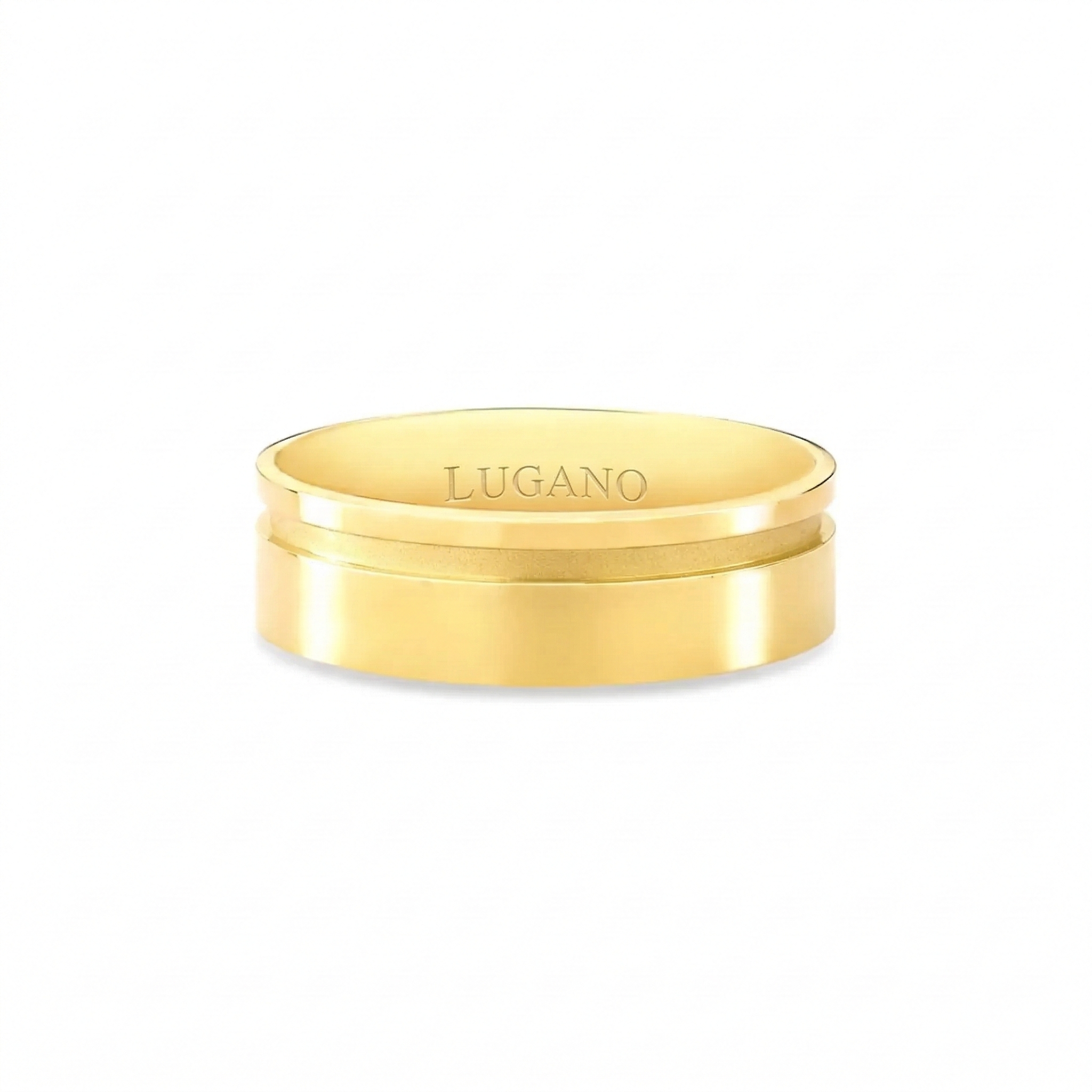 Aliança Valentines Ouro Amarelo 18k 6mm - vista frontal
