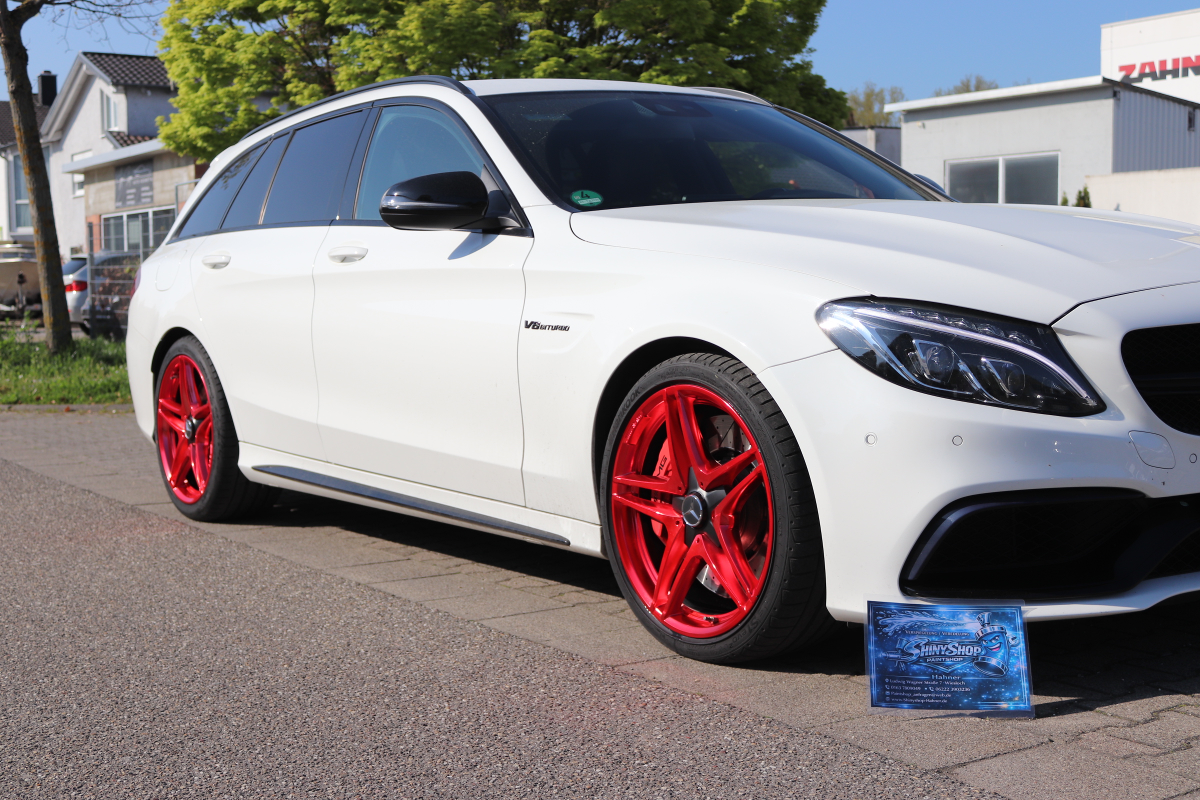 AMG Felgen mit Rot-Chrom