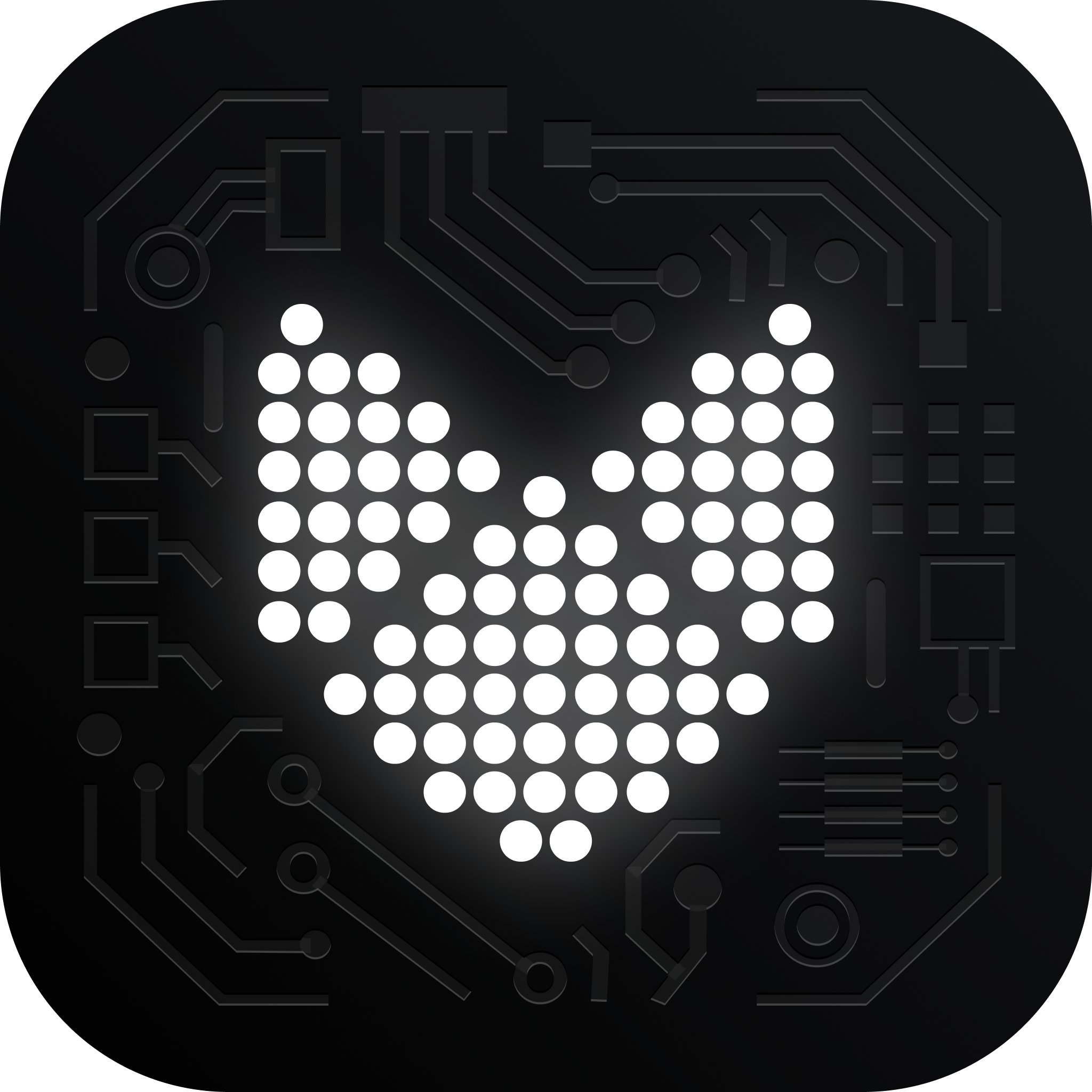 Mintify app icon with circuit board pattern