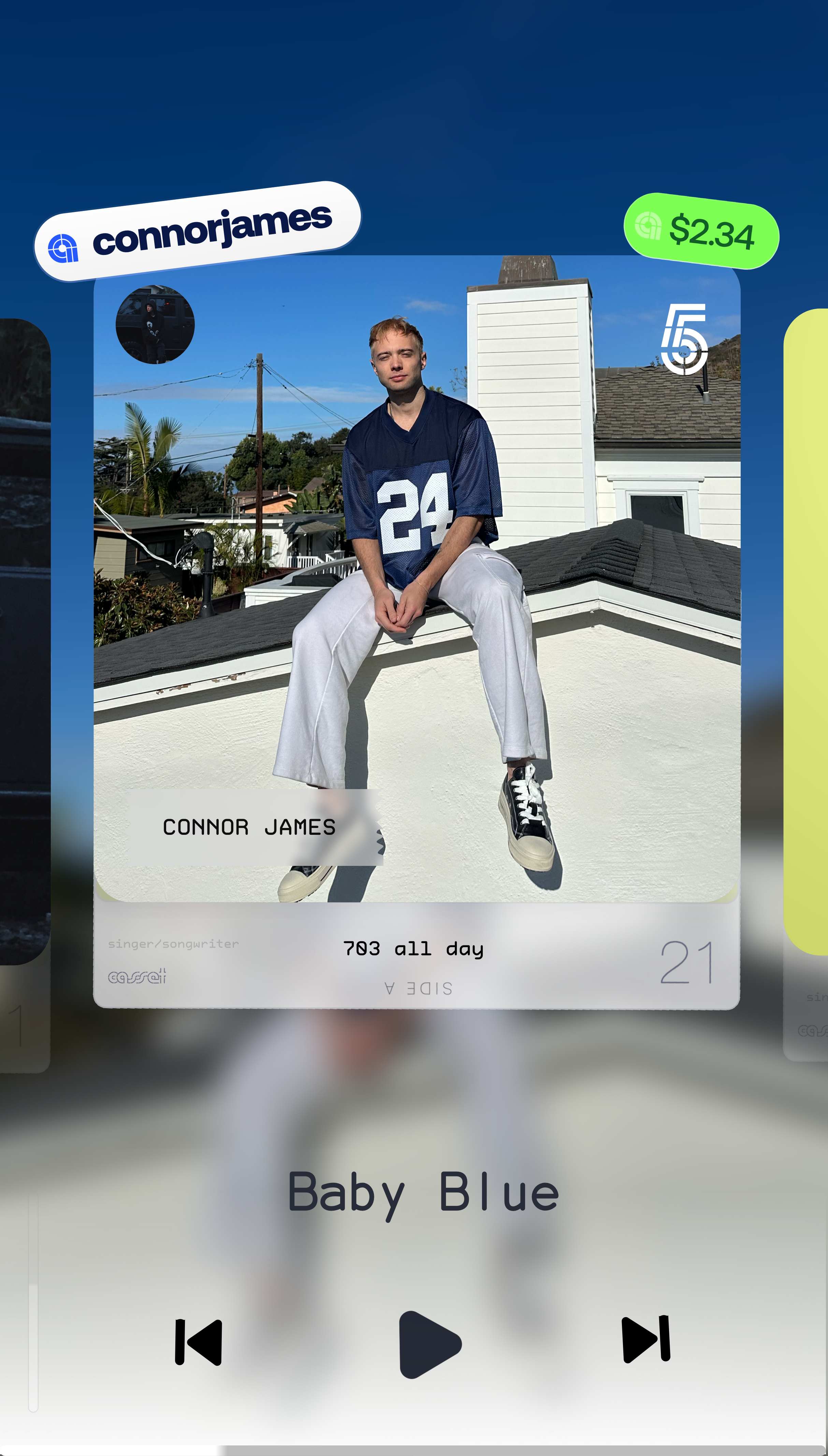 Connor James Music Player Interface