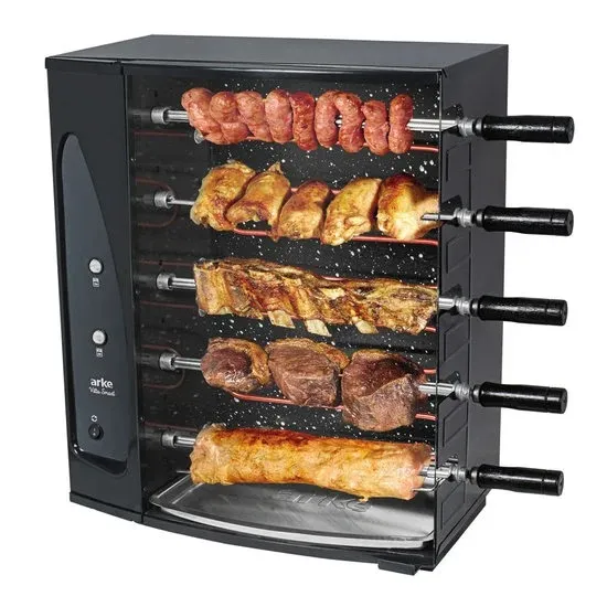 Assador Eletrico Rotativo Arke Vitta Smart 05 Espetos 220V
