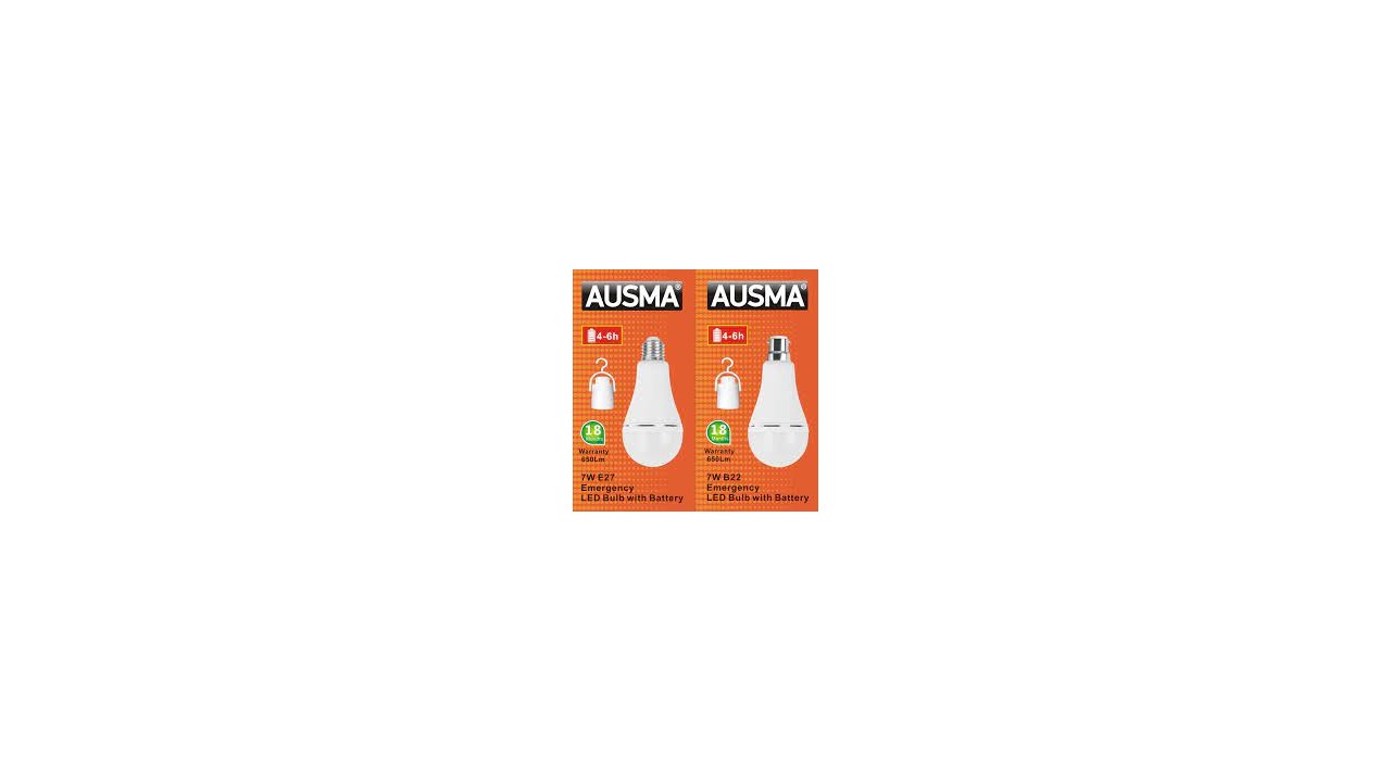 Ausma Emergency LED Bulb 7W Rechargeable