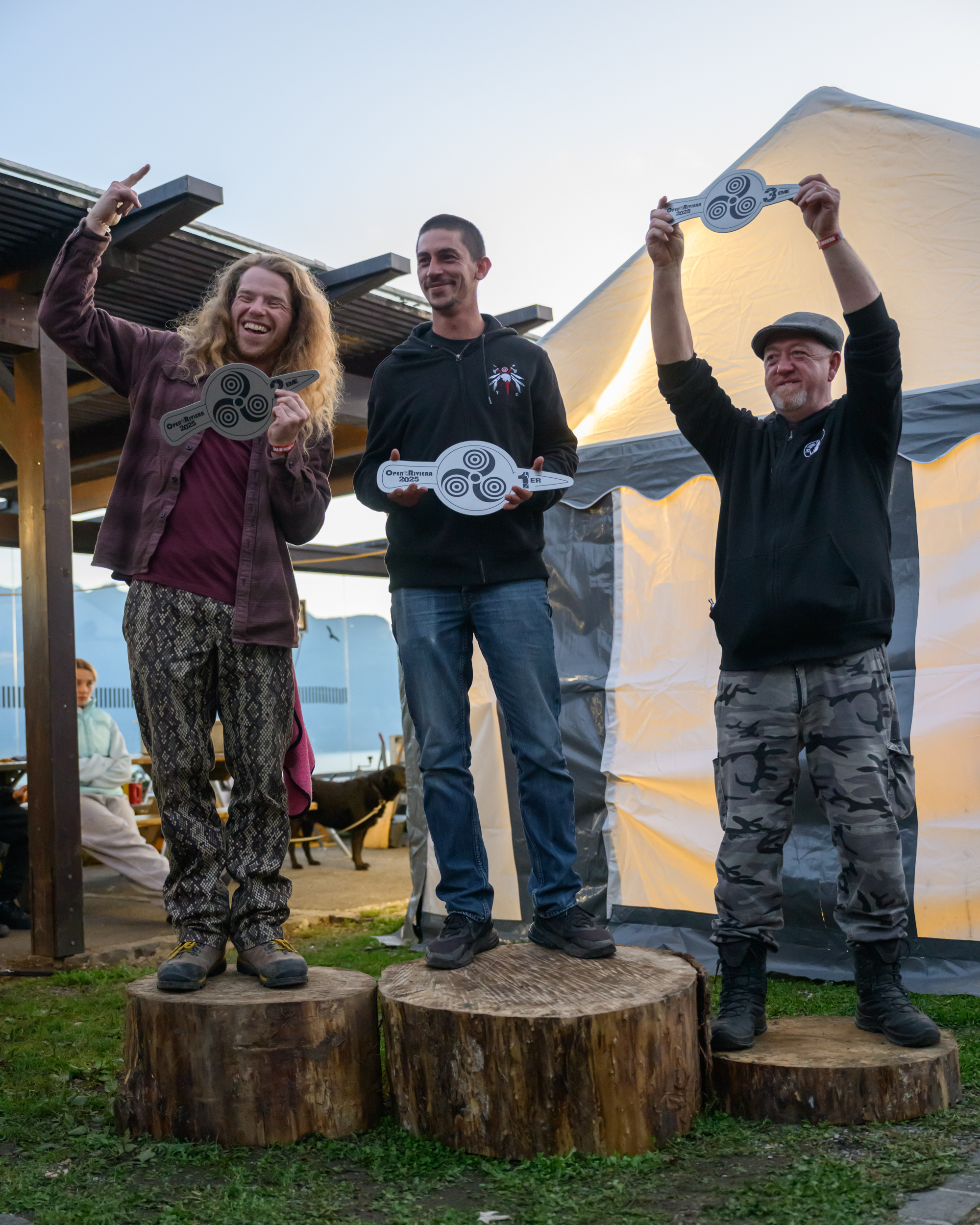 Célébration sur le podium