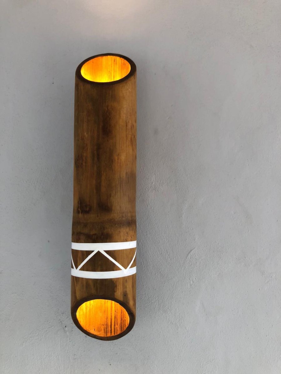 Luminárias em bambu