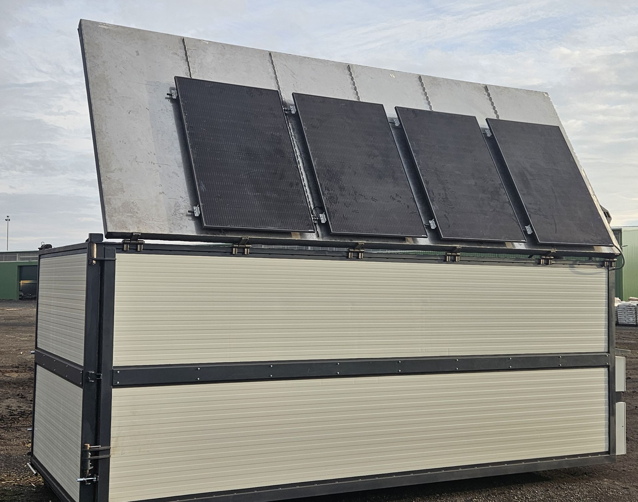 BIOKON fermenter with solar panels