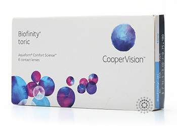 CooperVision Biofinity toric contact lenses box front view