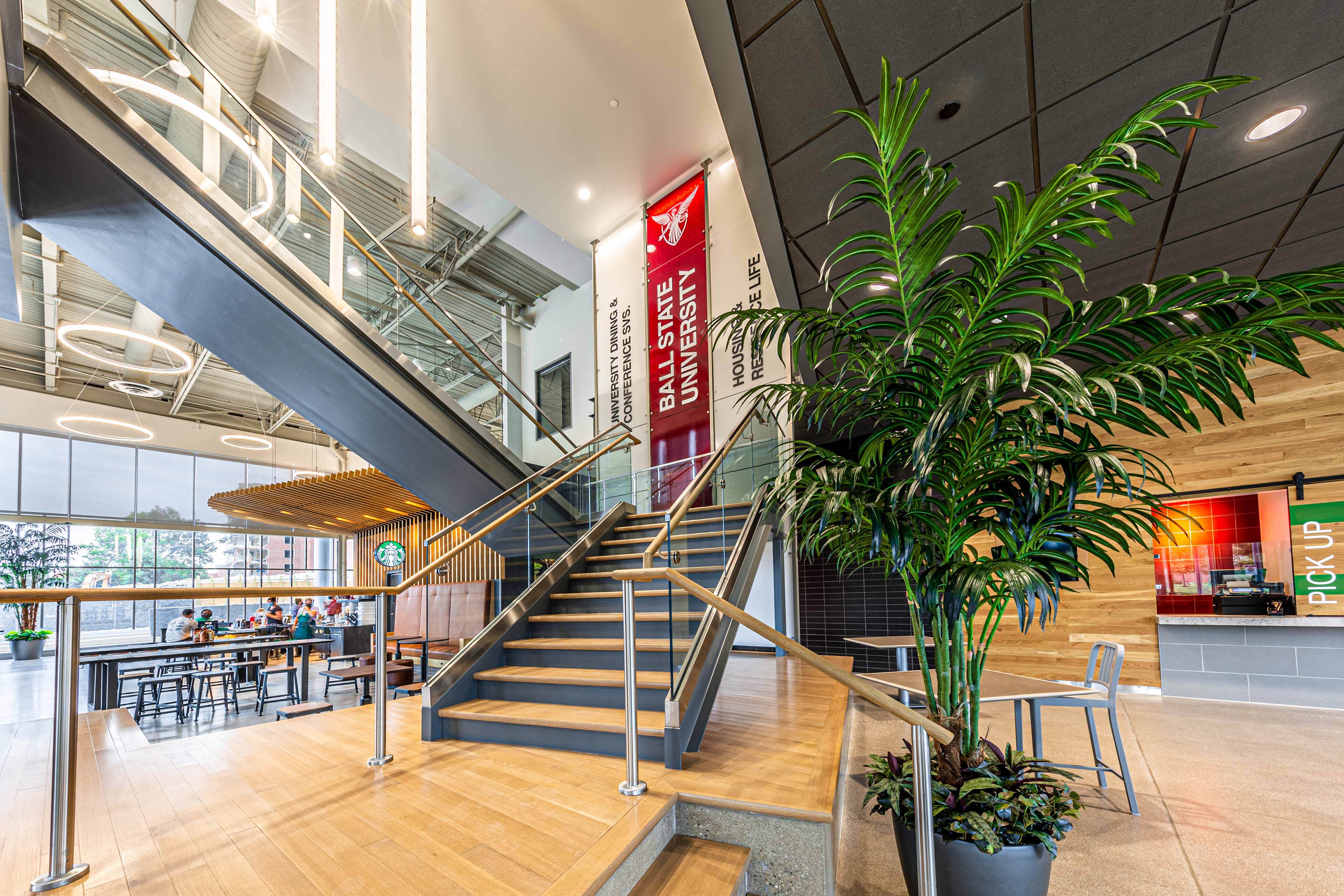 Ball State University — Structural Glass Stair, Alternate Wide View