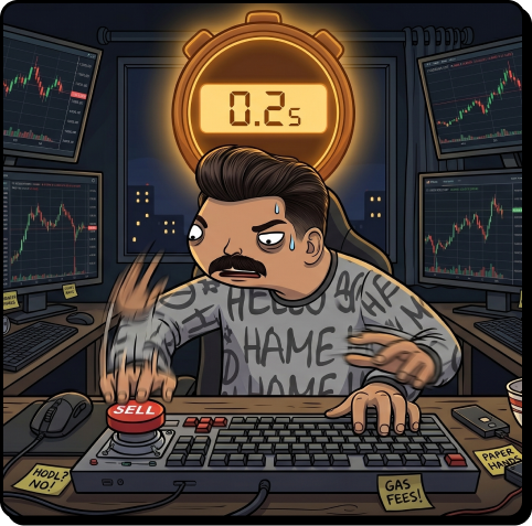 Panic selling trader