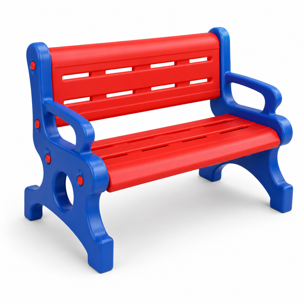 Banco Baby Infantil Azul e Vermelho