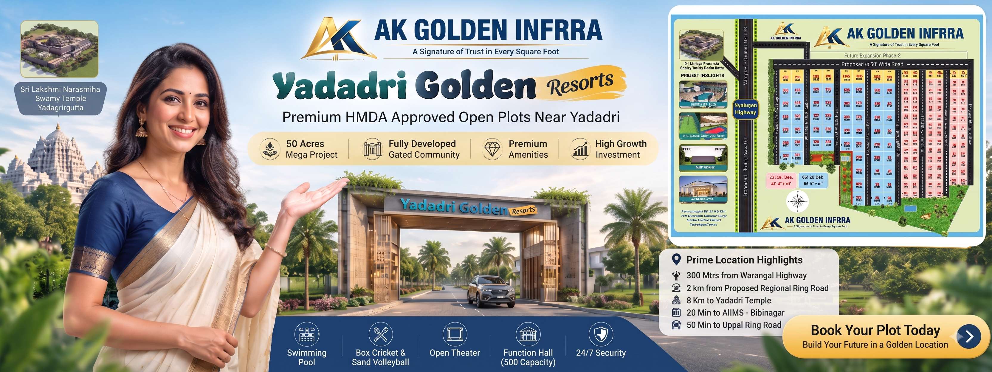 Yadadri Golden Resorts project banner